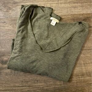 Dark Green Long Sleeve Crop Top